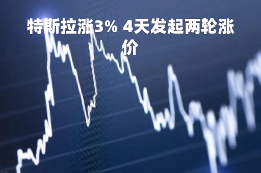 特斯拉涨3% 4天发起两轮涨价