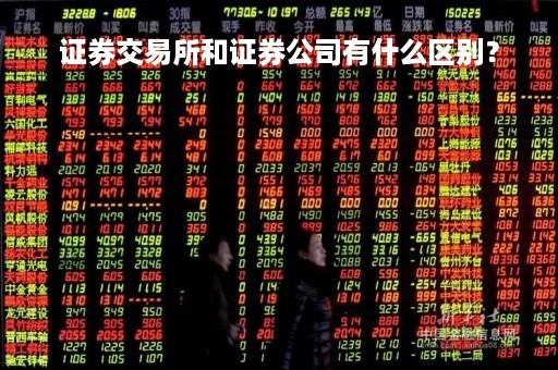 证券交易所和证券公司有什么区别？