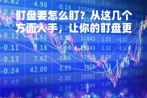 盯盘要怎么盯？从这几个方面入手，让你的盯盘更加高效！