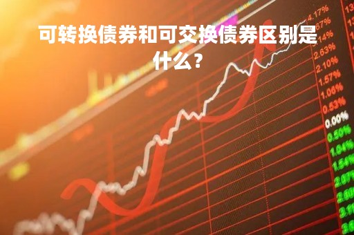 可转换债券和可交换债券区别是什么？