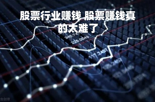 股票行业赚钱 股票赚钱真的太难了