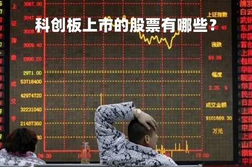 科创板上市的股票有哪些？