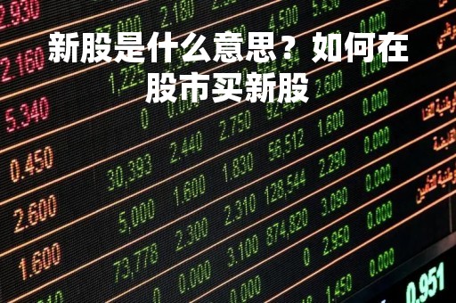 新股是什么意思？如何在股市买新股