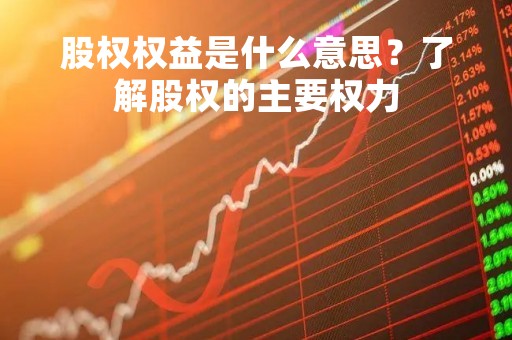股权权益是什么意思？了解股权的主要权力