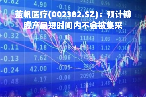 蓝帆医疗(002382.SZ)：预计瓣膜产品短时间内不会被集采