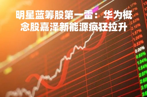 明星蓝筹股第一雷：华为概念股嘉泽新能源疯狂拉升