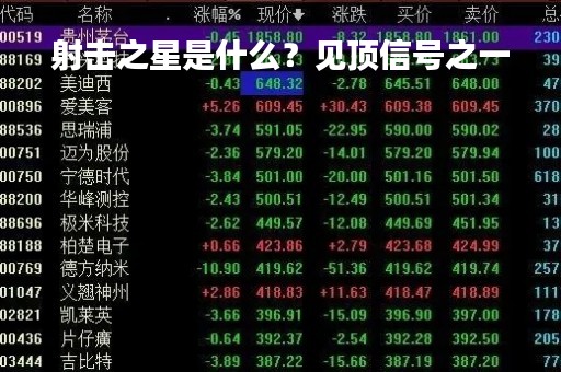 射击之星是什么？见顶信号之一