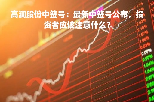 高澜股份中签号：最新中签号公布，投资者应该注意什么？