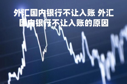 外汇国内银行不让入账 外汇国内银行不让入账的原因