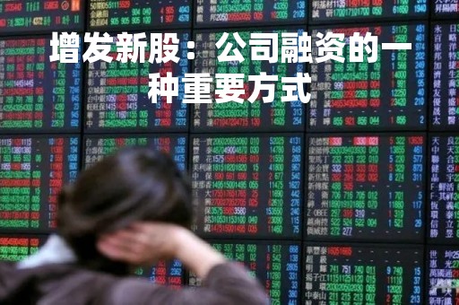 增发新股：公司融资的一种重要方式