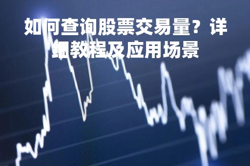如何查询股票交易量？详细教程及应用场景