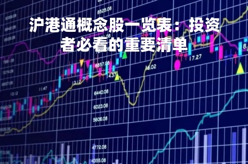沪港通概念股一览表：投资者必看的重要清单