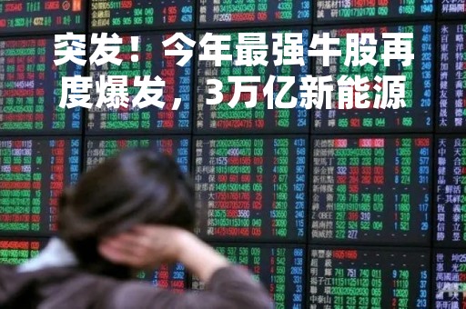 突发！今年最强牛股再度爆发，3万亿新能源赛道回暖，原因找到了！