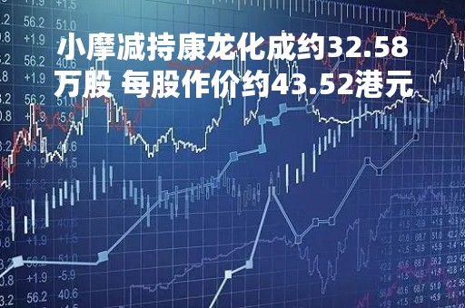 小摩减持康龙化成约32.58万股 每股作价约43.52港元