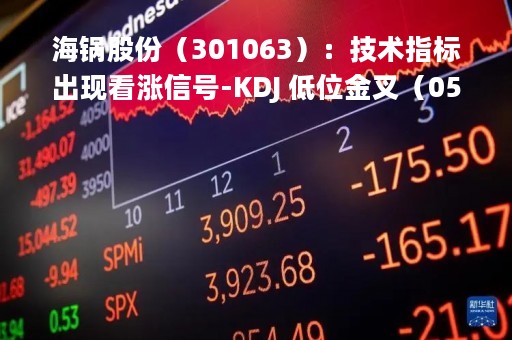 海锅股份（301063）：技术指标出现看涨信号-KDJ 低位金叉（05-08）