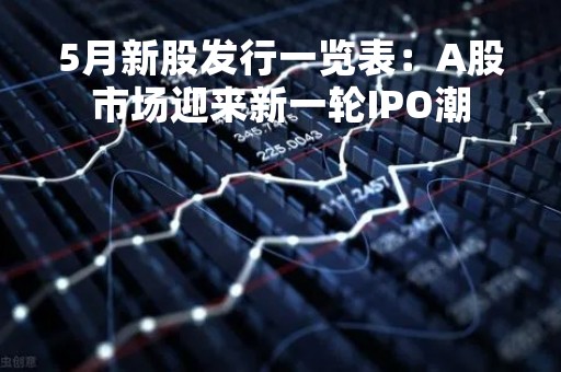 5月新股发行一览表：A股市场迎来新一轮IPO潮