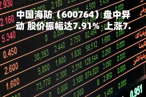 中国海防（600764）盘中异动 股价振幅达7.91%  上涨7.27%（05-08）