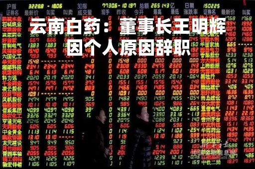 云南白药：董事长王明辉因个人原因辞职