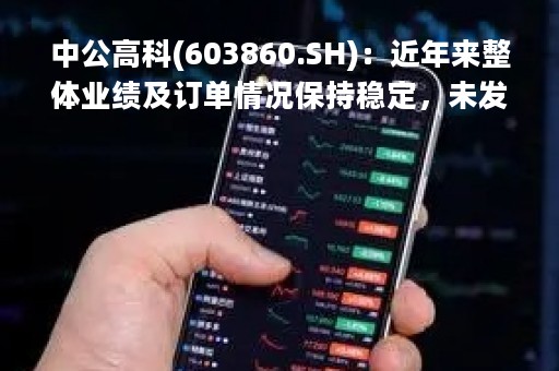 中公高科(603860.SH)：近年来整体业绩及订单情况保持稳定，未发生显著增长