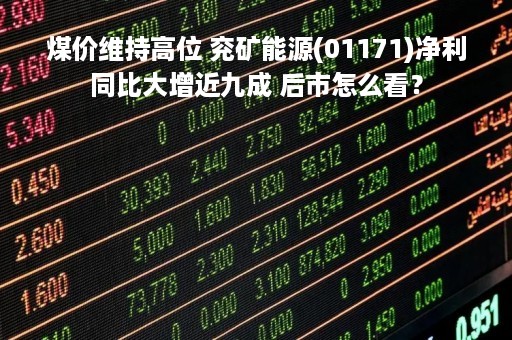煤价维持高位 兖矿能源(01171)净利同比大增近九成 后市怎么看？
