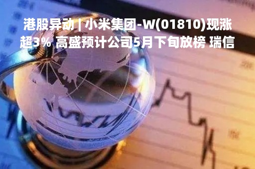 港股异动 | 小米集团-W(01810)现涨超3% 高盛预计公司5月下旬放榜 瑞信称首季利润有望超预期