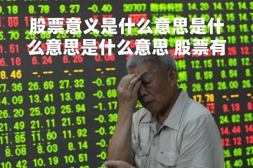 股票意义是什么意思是什么意思是什么意思 股票有何意义
