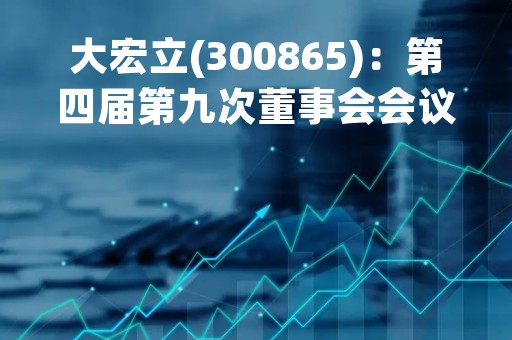 大宏立(300865)：第四届第九次董事会会议决议，审议《关于向客户提供融资租赁回购担保的议案》