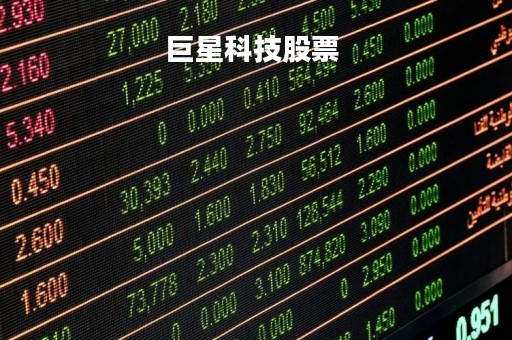 巨星科技股票 