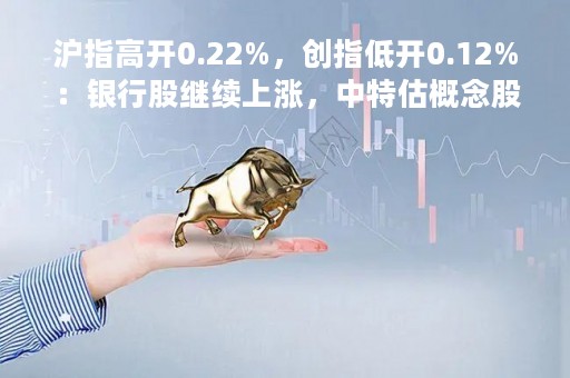 沪指高开0.22%，创指低开0.12%：银行股继续上涨，中特估概念股涨幅靠前