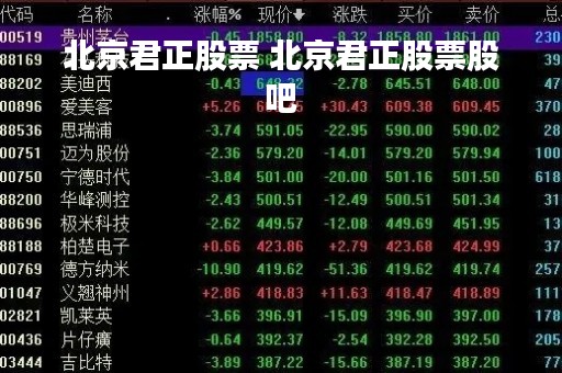 北京君正股票 北京君正股票股吧