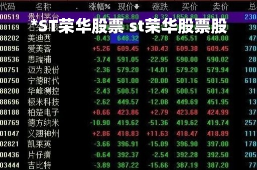 *ST荣华股票 st荣华股票股