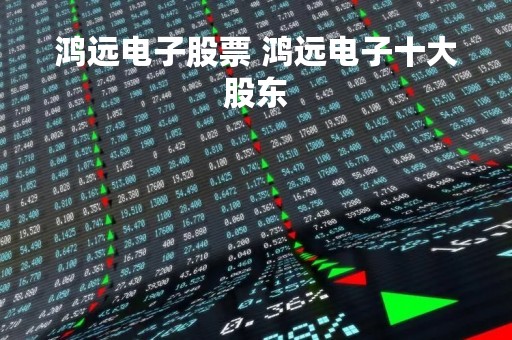 鸿远电子股票 鸿远电子十大股东