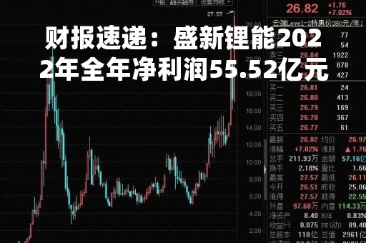 财报速递：盛新锂能2022年全年净利润55.52亿元，总体财务状况良好