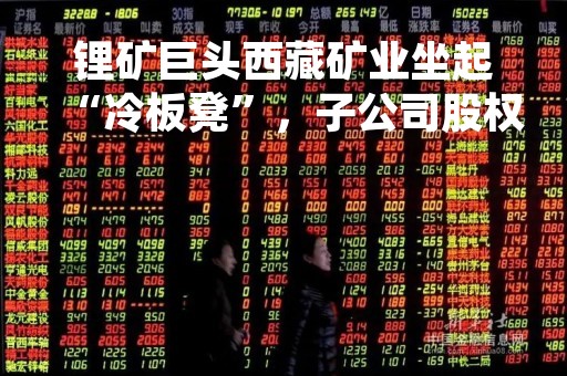 锂矿巨头西藏矿业坐起“冷板凳”，子公司股权转让近一年无人问津