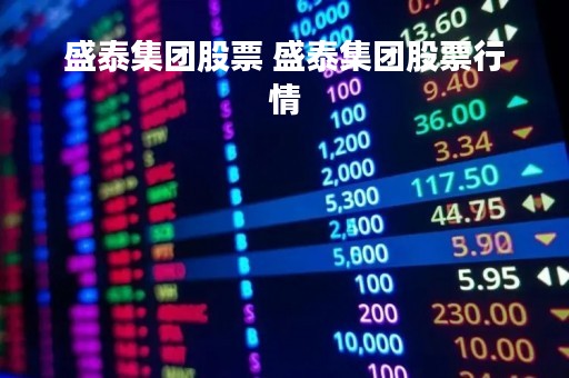 盛泰集团股票 盛泰集团股票行情